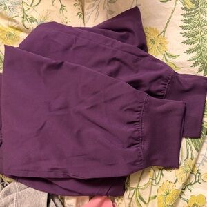 Purple jogger scrub pants